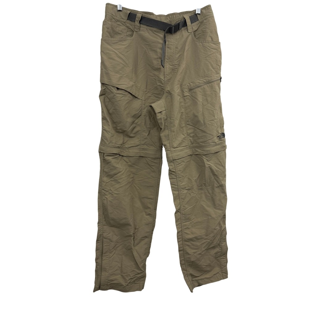 The North Face Convertible Pants Mens Medium Khaki Tan Hiking Cargo NF0A2WLA